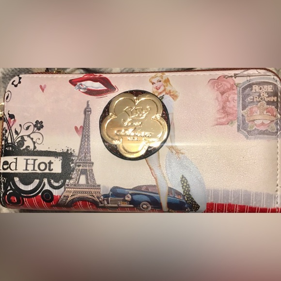 Brangio Retro Rebet Vintage Vegan Leather Wallet - Picture 2 of 3